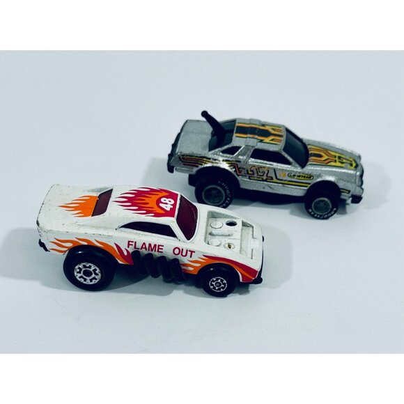 Vintage Matchbox Flame Out & Hot Wheels Scorchers White Thunderbird Die-Cast Car - Picture 3 of 15